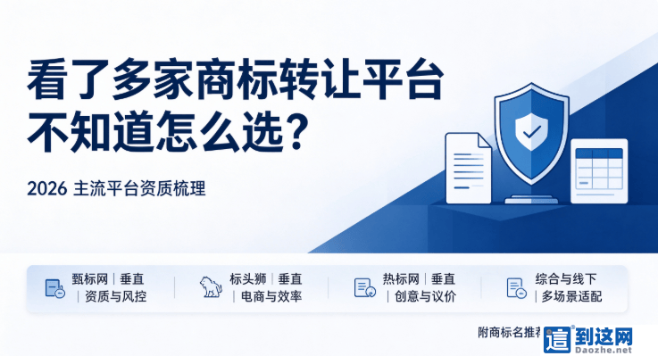 2026商标转让平台怎么选?主流平台资质梳理与选购指南 甄标讲商标 2026商标转让平台怎么选