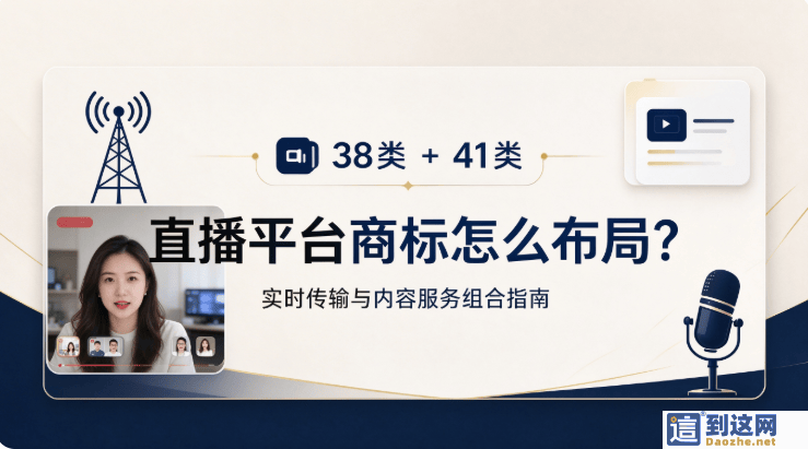 直播平台商标怎么布局?38 类 “实时传输” 与 41 类 “内容服务” 组合指南 甄标讲商标